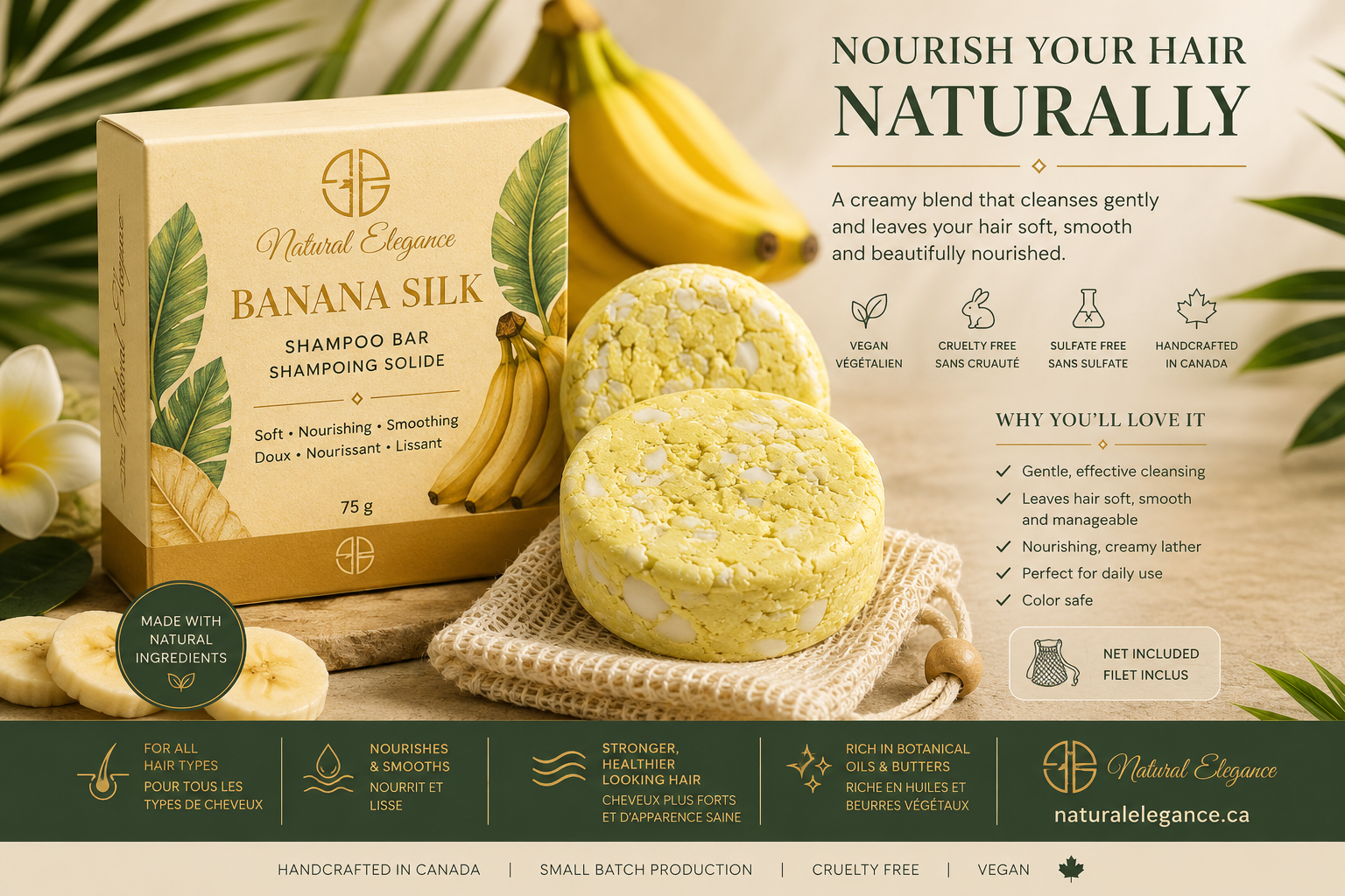 Banana Silk Shampoo Bar